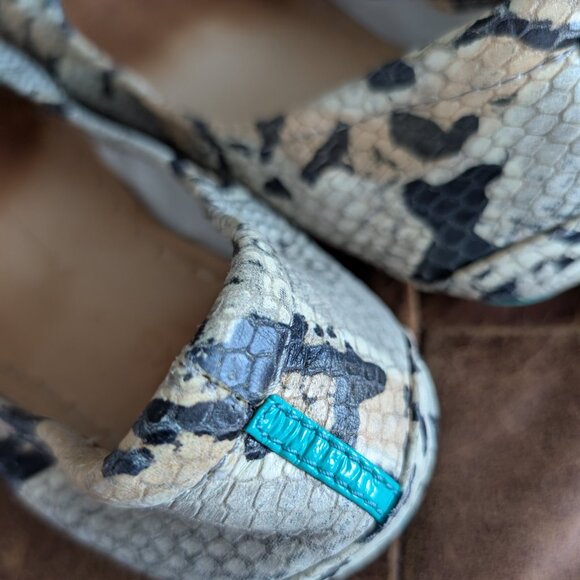 TIEKS "SAND SNAKE" PRINTED LEATHER BALLET FLATS SIZE 7 USED - Picture 15 of 15